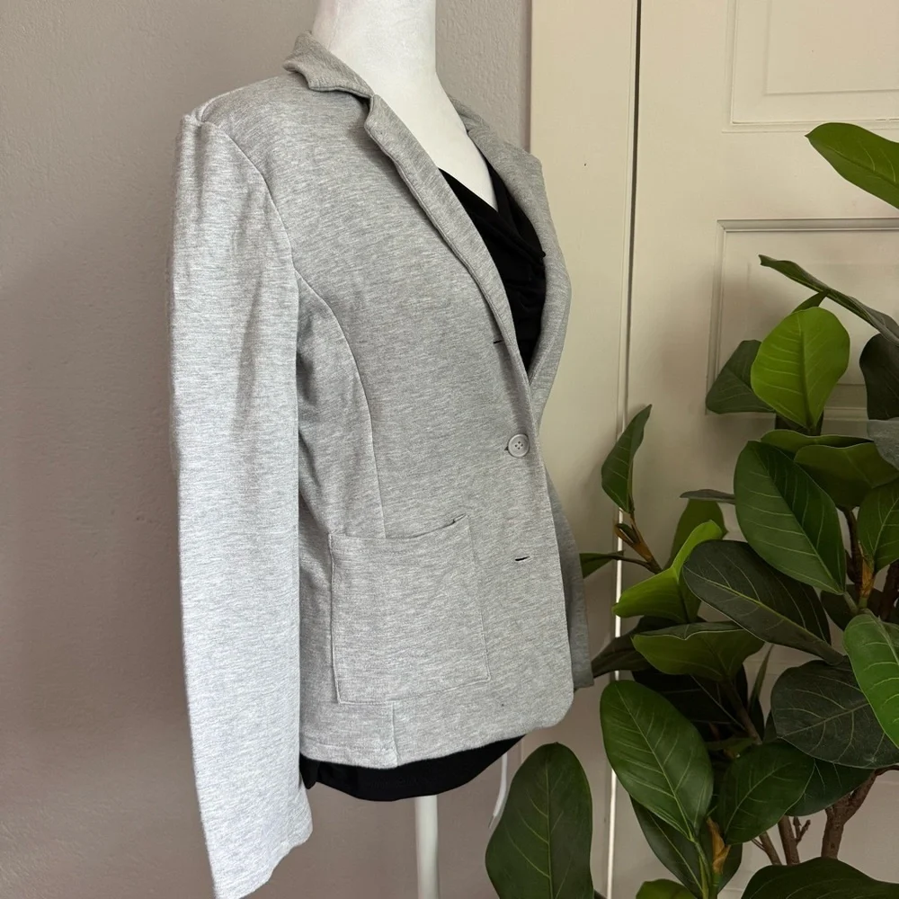 Rachel Zoe Gray Knit Sweater Blazer Jacket Size S Excellent Condition - Picture 3 of 7